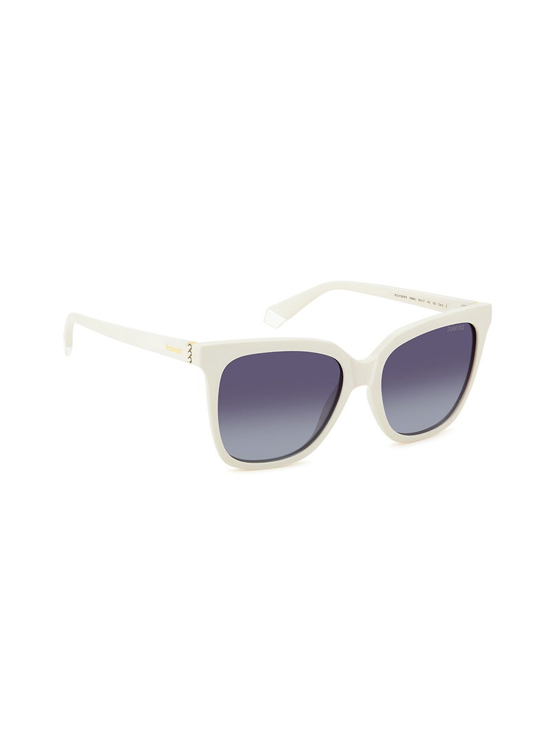 Polaroid Women's Polarized Square Sunglasses - Pld 4155/S/X White Millimeter - Lens Size: 55 Mm  - Image 2