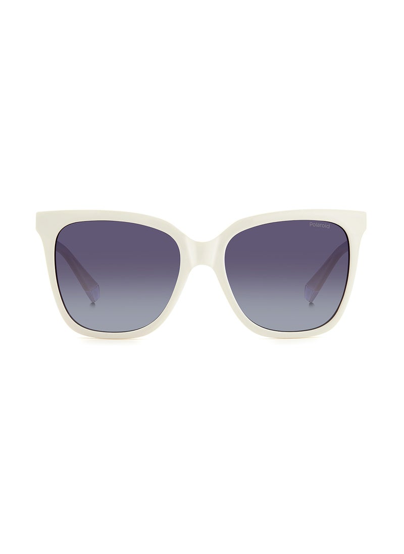 Polaroid Women's Polarized Square Sunglasses - Pld 4155/S/X White Millimeter - Lens Size: 55 Mm  - Image 3