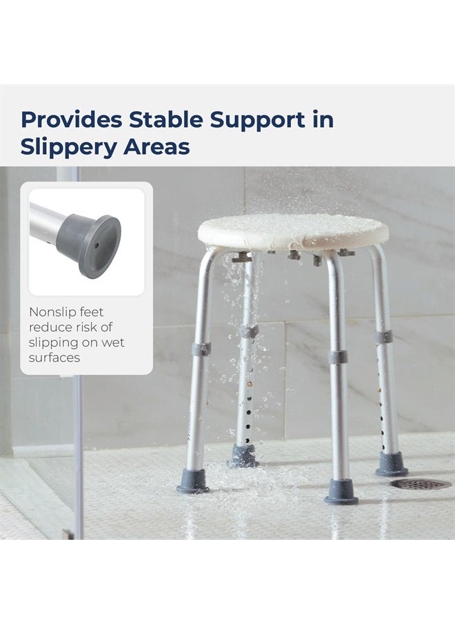 Drive Medical RTL12004KD Handicap Bathroom Stool, White  - Image 3