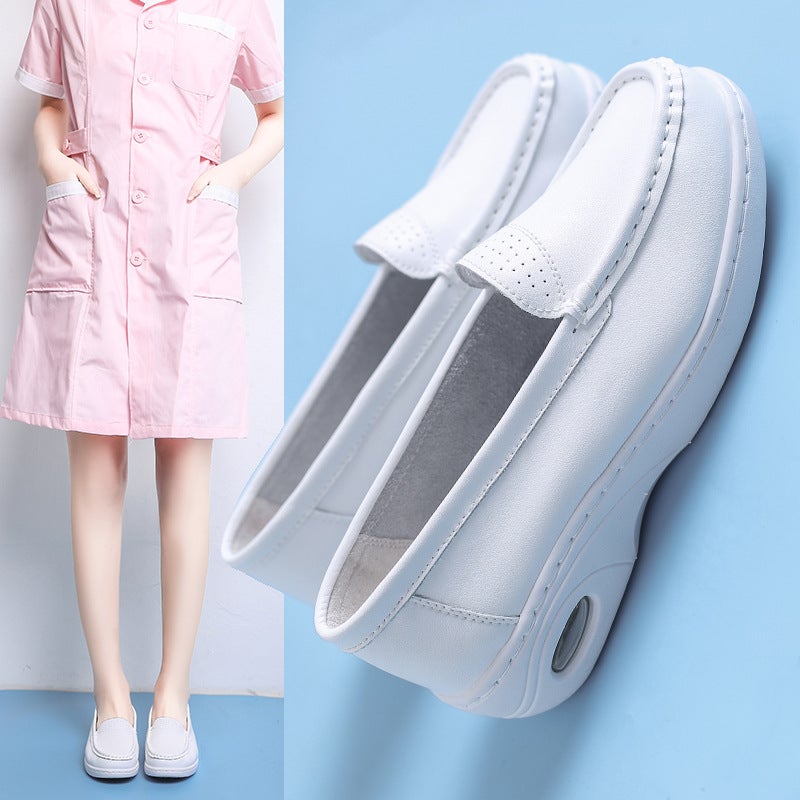 Factory A Generation Of Air Cushion Nurse Shoes Women'S Hospital Work Small White Shoes Soft Bottom Slope Heel Not Tired Flat Shoes - Image 4