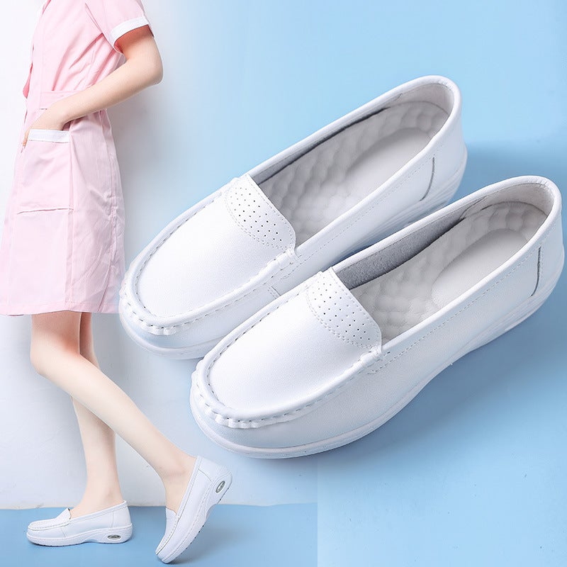 Factory A Generation Of Air Cushion Nurse Shoes Women'S Hospital Work Small White Shoes Soft Bottom Slope Heel Not Tired Flat Shoes - Image 5