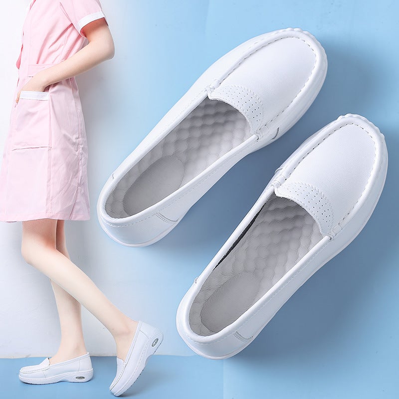 Factory A Generation Of Air Cushion Nurse Shoes Women'S Hospital Work Small White Shoes Soft Bottom Slope Heel Not Tired Flat Shoes - Image 2