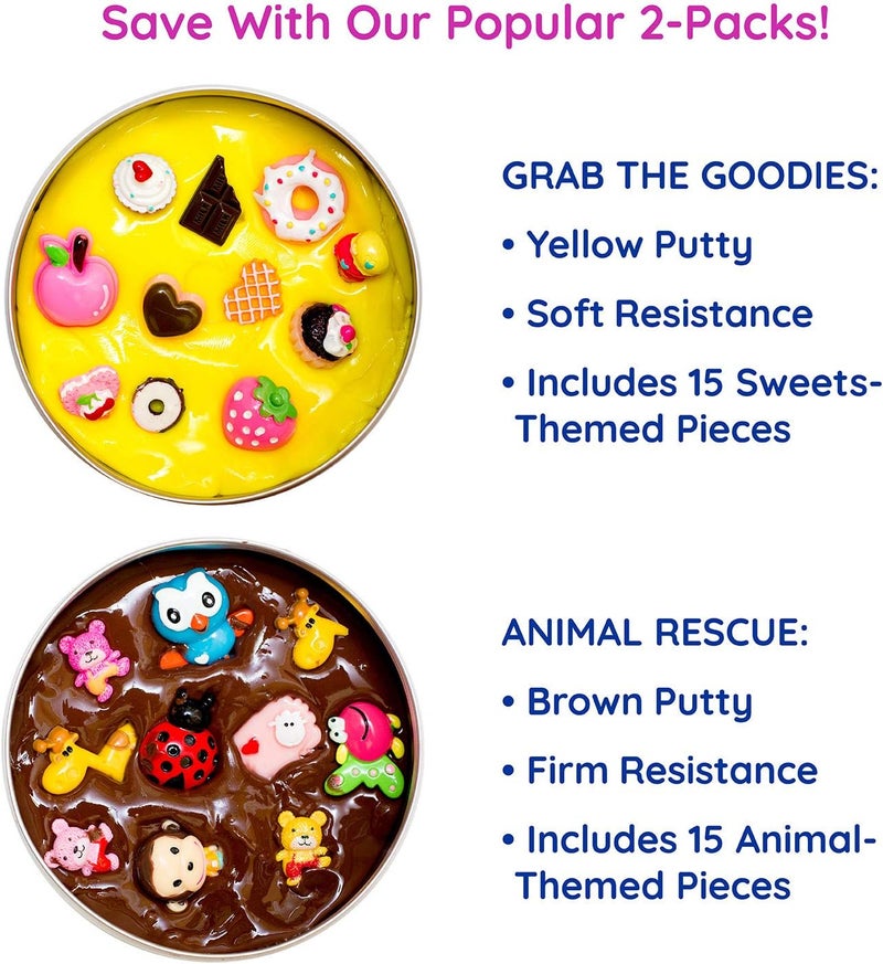 Fun and Function - The Original Discovery Putty - Therapy Putty for Kids w/Hidden Pieces - Grab The Goodies & Animal Rescue - Image 2