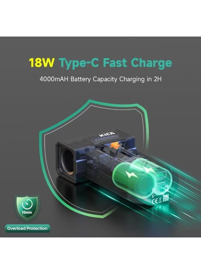 كيكا KiCA Electric Air Duster with LED Light - 130000 RPM Cordless Air Duster, Stepless Speed Control, Brushless Dust Blower for Computer, Keyboard, Outdoor, House and Car - Jet Fan Ultra - Image 5