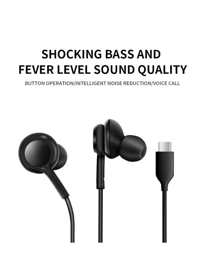 Hifi Sound Earphones In-ear Headsets Type C with HD Mic Wired Headphones for Samsung S21 S20 S10 9 8 Plus Note 9 10 Earphones - Image 2
