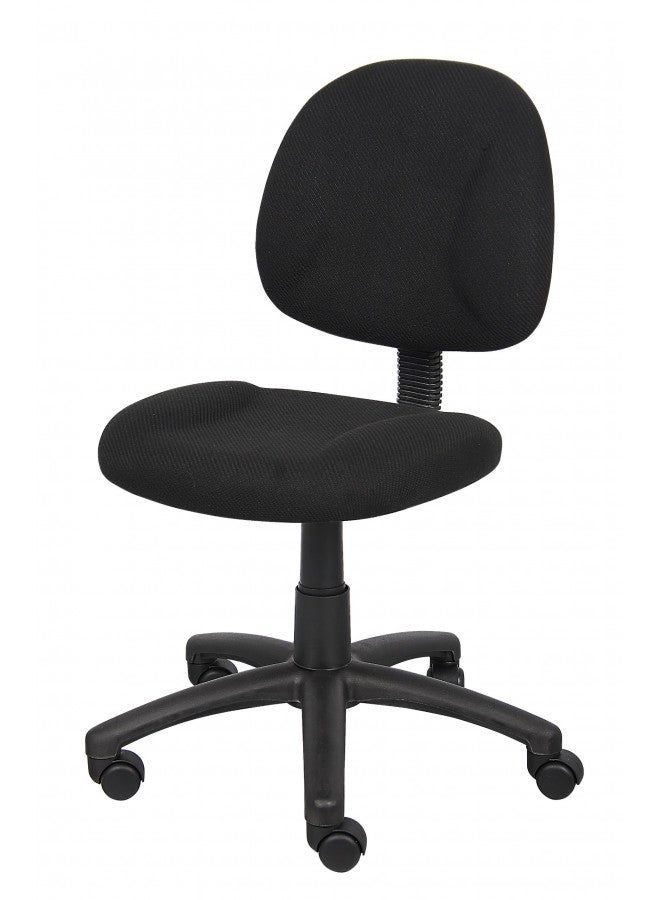 Boss Office Products Nylon Black Boss Office Deluxe Posture Chair, 25" W x 25" D x 35-40" H - Image 4
