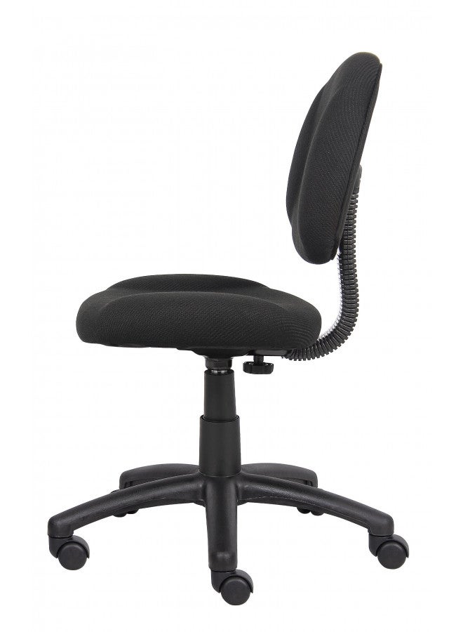 Boss Office Products Nylon Black Boss Office Deluxe Posture Chair, 25" W x 25" D x 35-40" H - Image 5