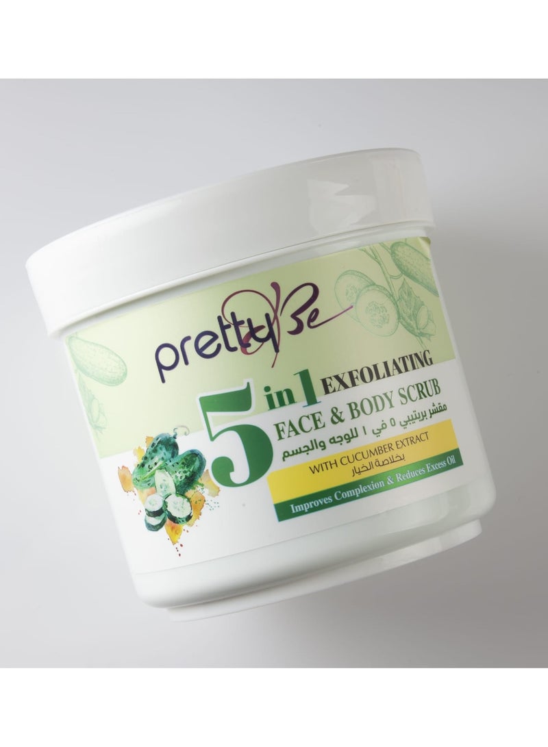 Pretty Be Face and Body Scrub With Cucumber Extract 550 ml - Image 2