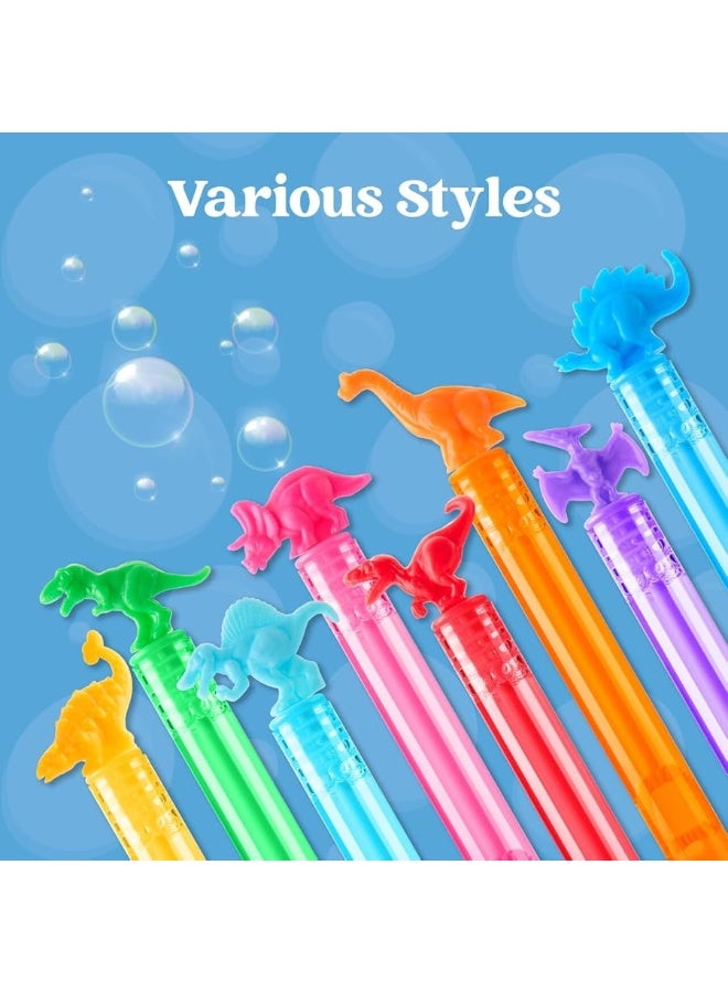 JOYIN مجموعة JOYIN من 32 قطعة من فقاعات الحفلات للأطفال، 8 ألوان من عصي الفقاعات الديناصورية الصغيرة، هدايا أكياس الحفلات، ألعاب صندوق الكنز، جوائز الفصول الدراسية للأولاد والبنات - Image 1