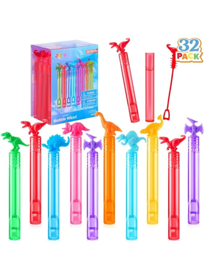 JOYIN مجموعة JOYIN من 32 قطعة من فقاعات الحفلات للأطفال، 8 ألوان من عصي الفقاعات الديناصورية الصغيرة، هدايا أكياس الحفلات، ألعاب صندوق الكنز، جوائز الفصول الدراسية للأولاد والبنات - Image 5