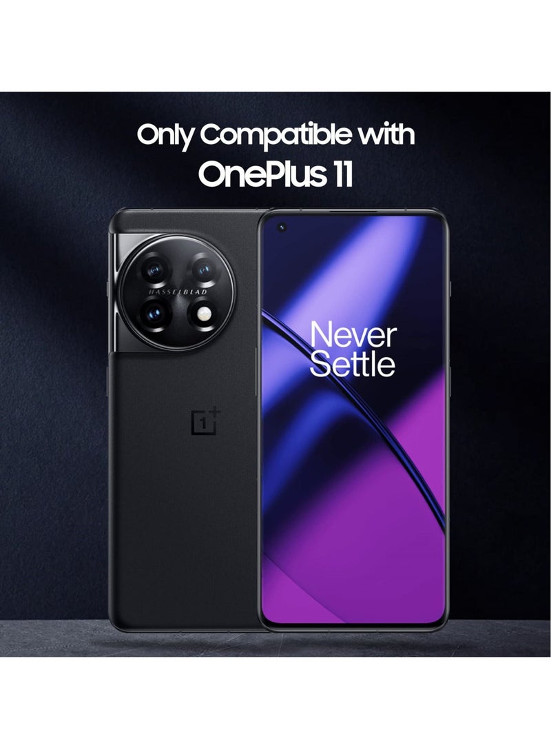 Captaintech Slim Fit Case with Camera Lens Protector for OnePlus 11, Translucent Frosted Phone Cover, Soft Edge & Hard Back Shockproof Protective Shell, Designed for OnePlus 11 5G - Image 5