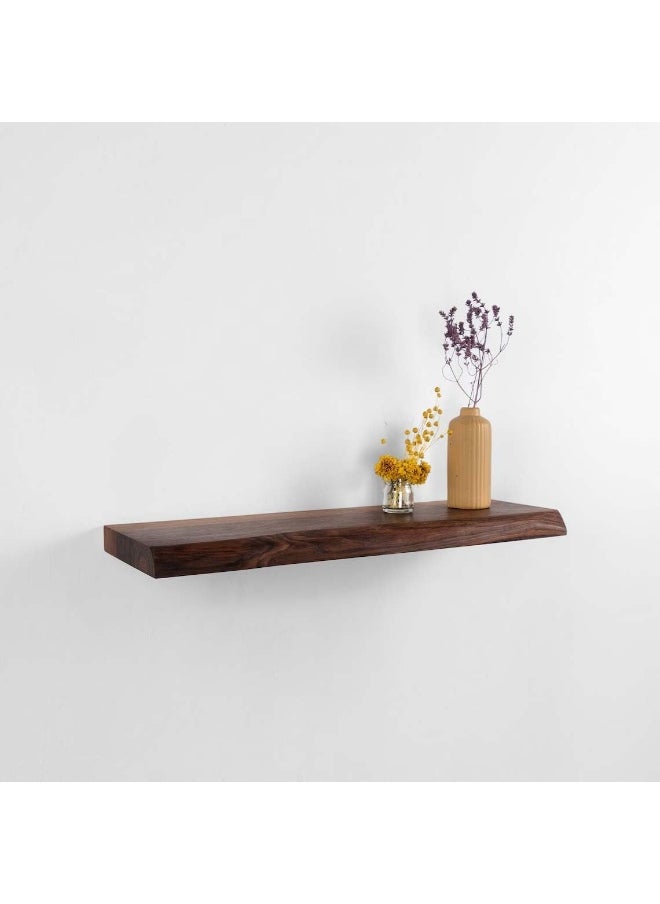 Horoof Home Horoof Home® Rustic Live Edge Floating Wood Shelf – 15x10 cm, Handcrafted Wall Décor Display, Natural Solid Wood, SM382  - Image 2