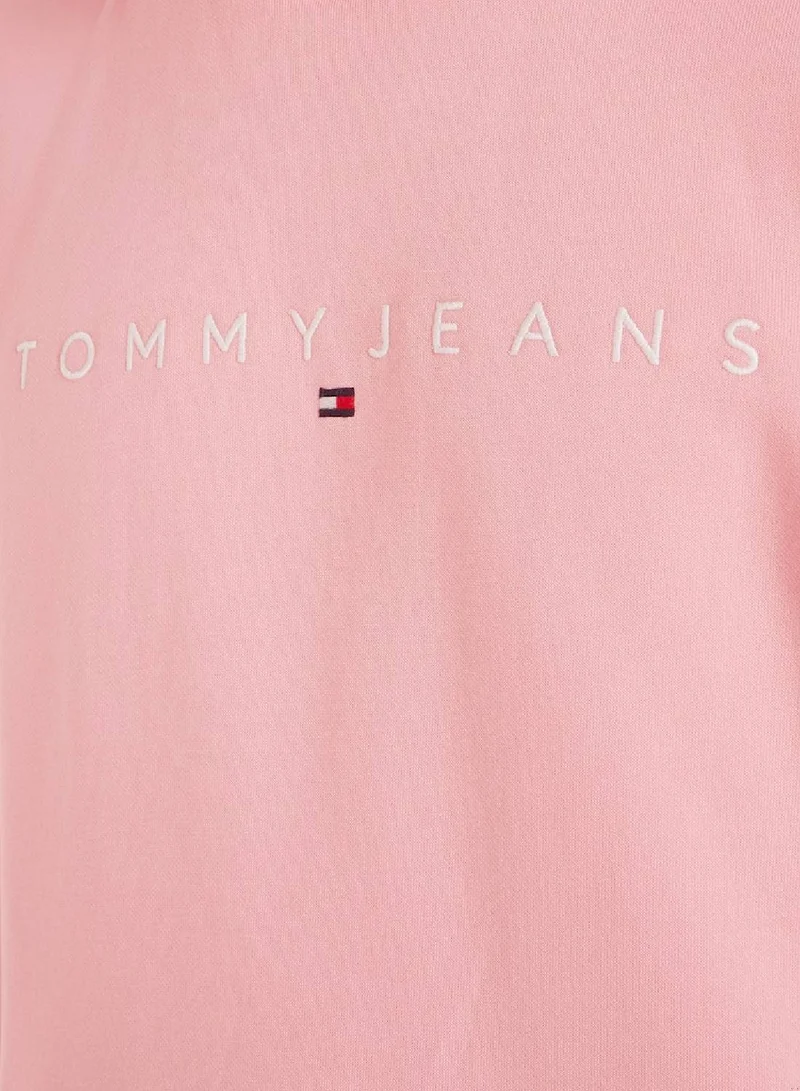 TOMMY JEANS Regular Fit Linear Logo Pullover Hoody