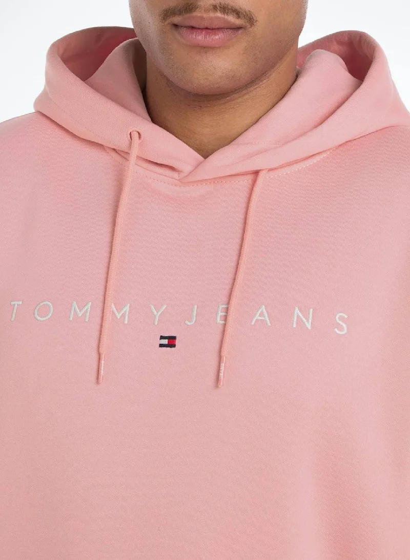 TOMMY JEANS Regular Fit Linear Logo Pullover Hoody