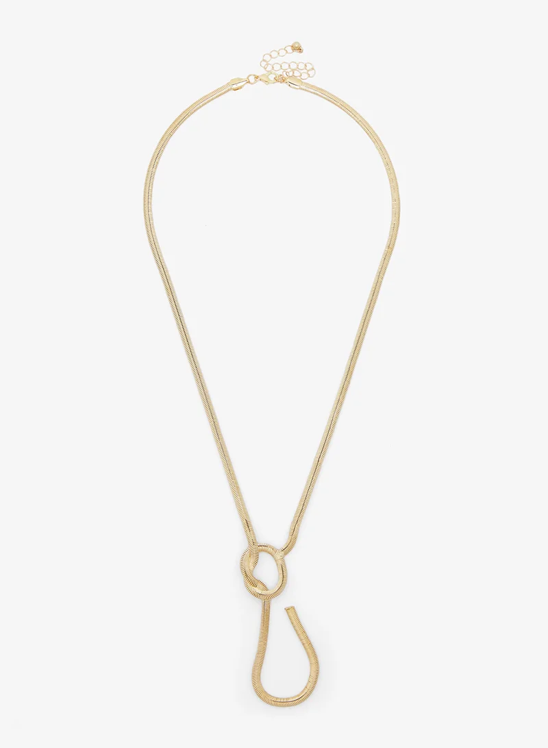 ايلا Knot Detail Drop Necklace