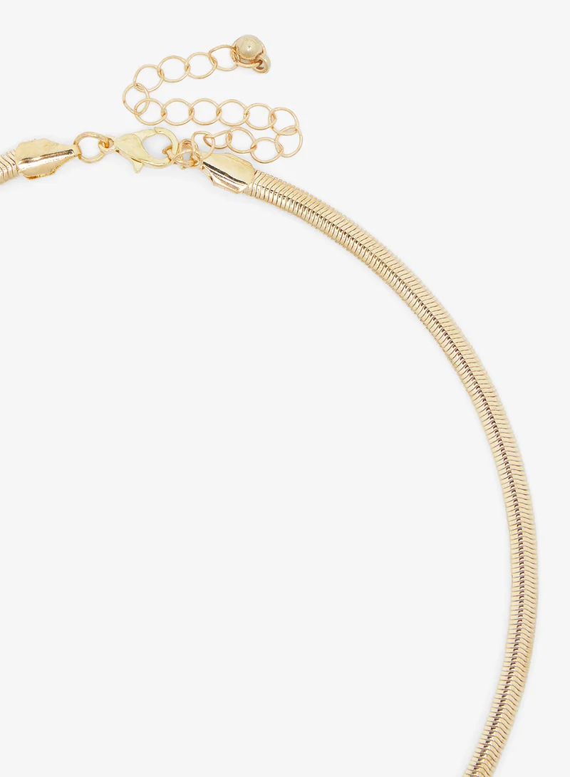 ELLA Knot Detail Drop Necklace