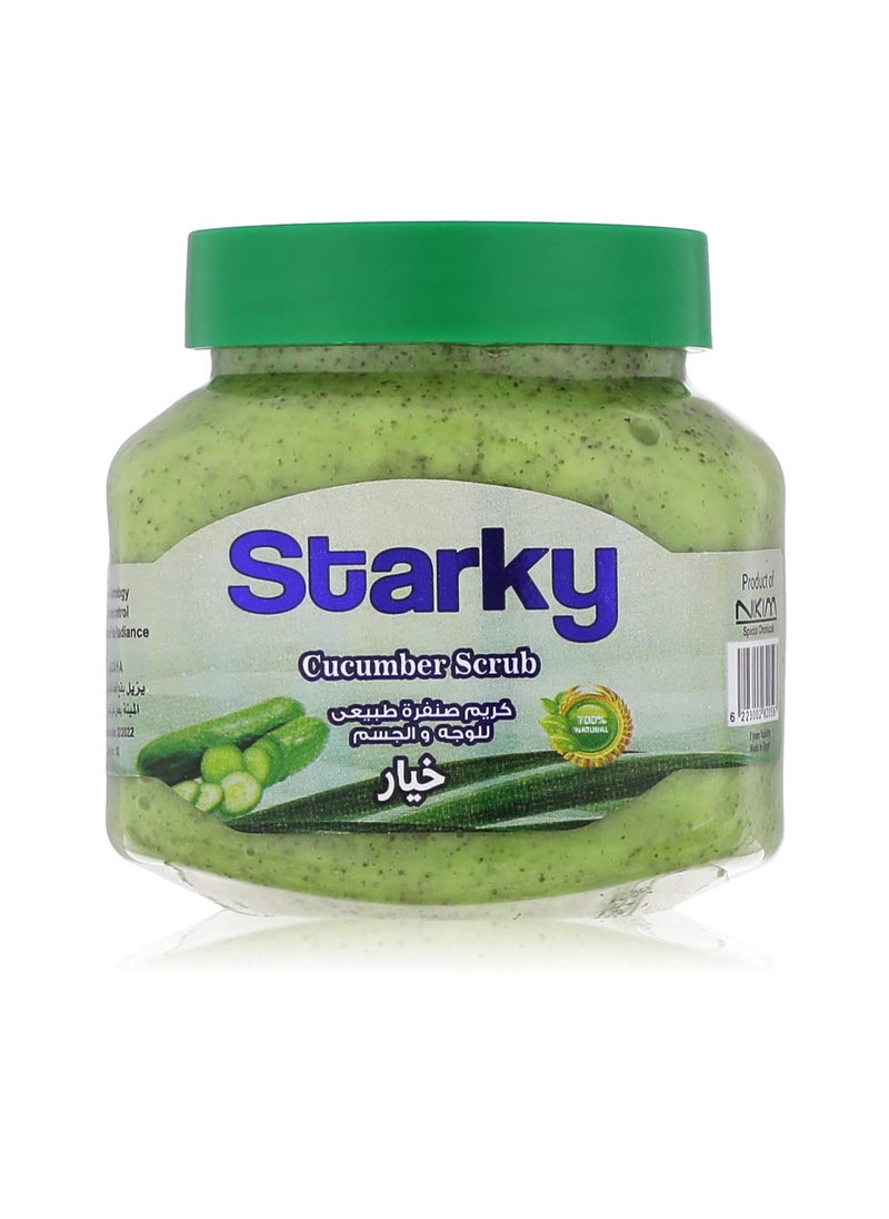 Starky Starky natural scrub cream with cucumber for face and body - 300 ml  - Image 1