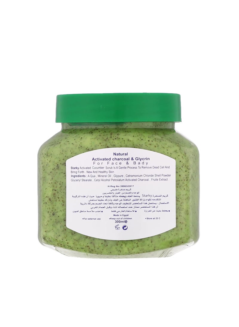 Starky Starky natural scrub cream with cucumber for face and body - 300 ml  - Image 2