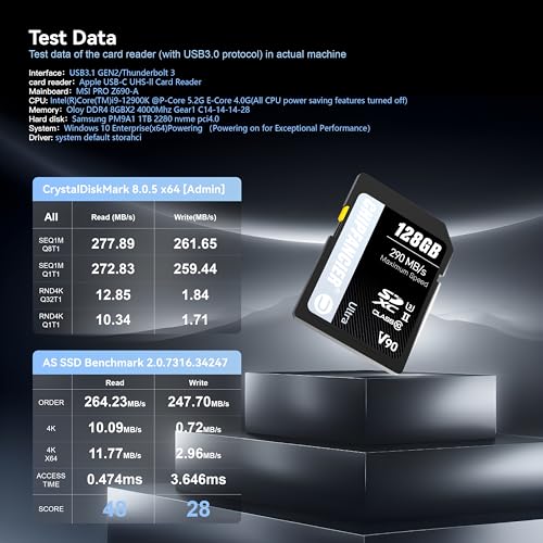 CHIPFANCIER 128GB V90 SD Card SDXC UHS-II V90 Memory Card R290MB/s W290MB/s C10 U3 V90 Full-HD & 8K Video for Professional Photographers & Content Creators DSLR Mirrorless Cameras Black - Image 4