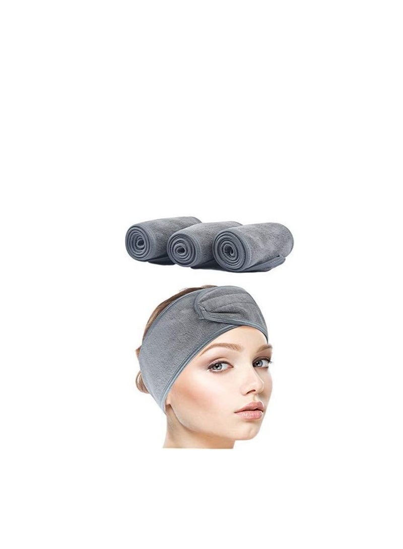 Facial Spa Headband for Washing Makeup Cosmetic Shower Soft Women Hair Band Spa Facials Washable Yoya and Dryer Friendly 3 Pack