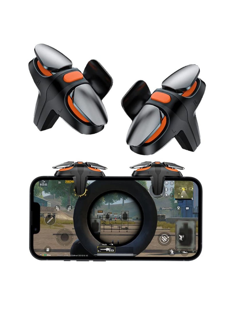 KASTWAVE - 2 Pack Mobile Game Controllers, Pubg Phone Triggers Rapid-Fire High Frequency Click Double Sensitive Aim & Shoot Gaming Keys Buttons for Pubg Compatible with iPhone Android - Image 1