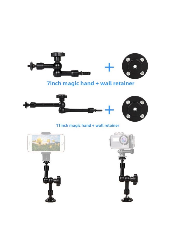 Double Ball Head Universal Bracket SLR Camera Monitor Magic Handle Strange Hand Hot Boot Bracket Pea Clip Strange Hand-Color:Large Pea Pod Holder