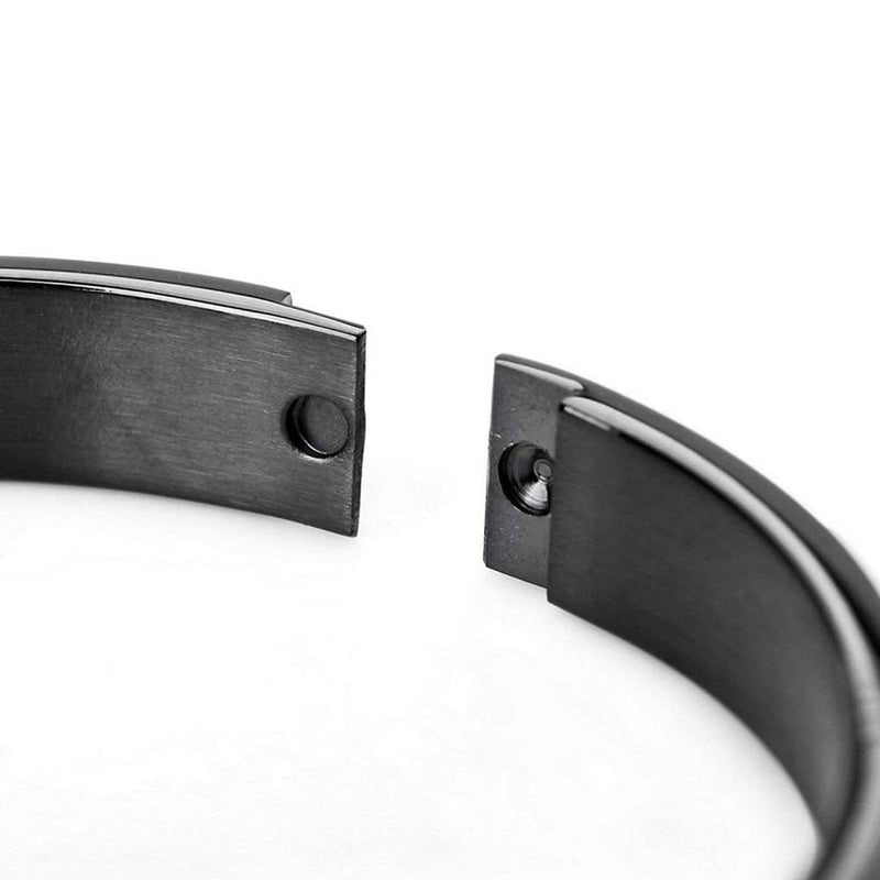 Okos Men's Fashion Jewellery Set Combo of 2 Stainless Steel 3D Cuboid Vertical Bar/Stick Locket Pendant Necklace With Full Kada for Boys and Men CO1000442 - Image 4