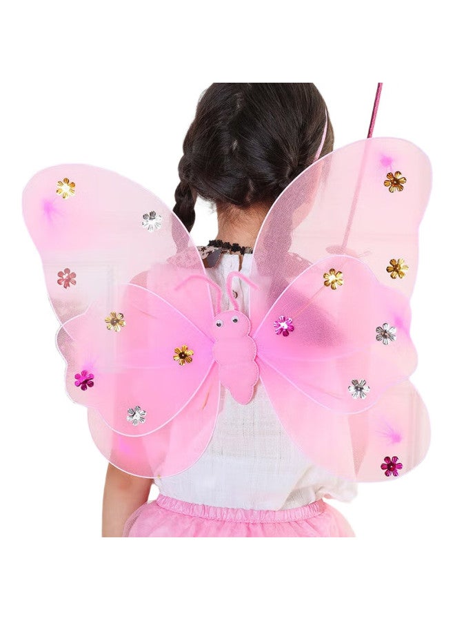 Tatanice Butterfly Wing Backpiece, Children'S Halloween Costume, Light-Up Toy, Fairy Dress Accessory, Magic Wand Prop, Birthday Gift - Image 1