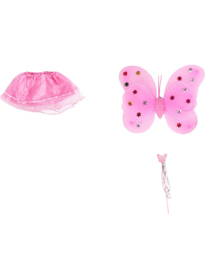 Tatanice Butterfly Wing Backpiece, Children'S Halloween Costume, Light-Up Toy, Fairy Dress Accessory, Magic Wand Prop, Birthday Gift - Image 3