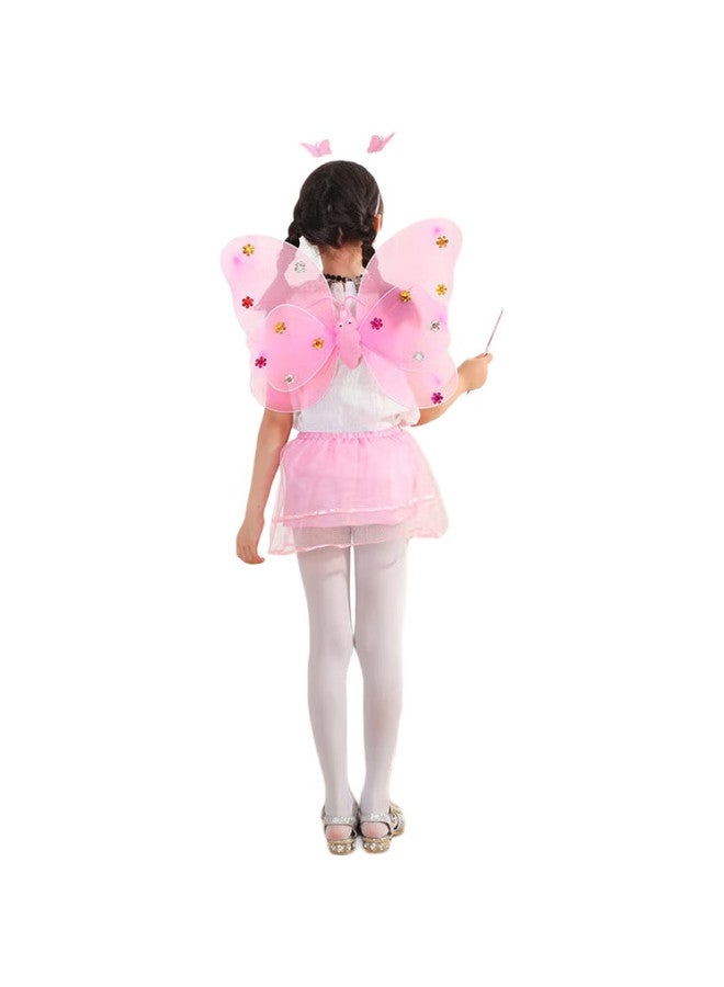 Tatanice Butterfly Wing Backpiece, Children'S Halloween Costume, Light-Up Toy, Fairy Dress Accessory, Magic Wand Prop, Birthday Gift - Image 2