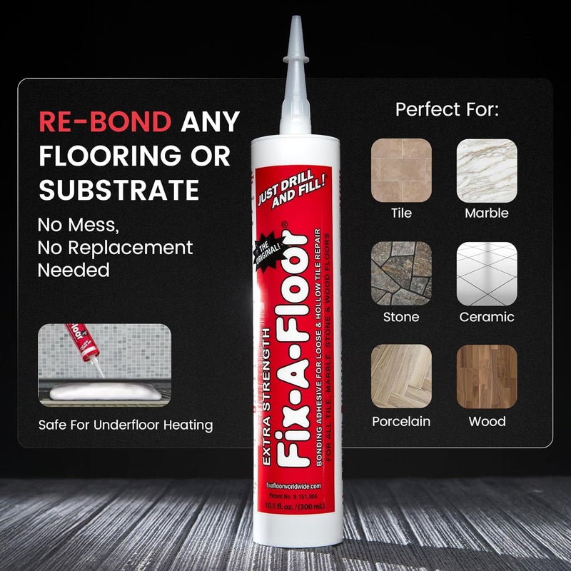 Fix-A-Floor The Original Loose Tile Repair Adhesive - Tile, Porcelain, Ceramic, Marble, Stone & Wood Floor Repair Adhesive - 1 Gallon Jug - Image 5