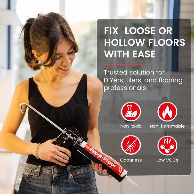 Fix-A-Floor The Original Loose Tile Repair Adhesive - Tile, Porcelain, Ceramic, Marble, Stone & Wood Floor Repair Adhesive - 1 Gallon Jug - Image 4