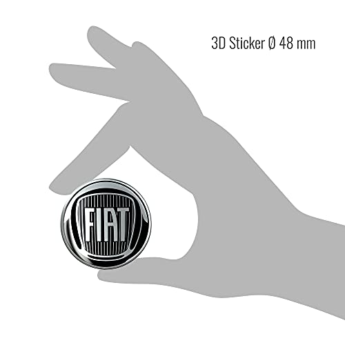Fiat 21229 Official 3D Sticker Black Logo 48 mm - Image 5