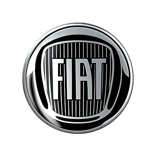 Fiat 21229 Official 3D Sticker Black Logo 48 mm - Image 1