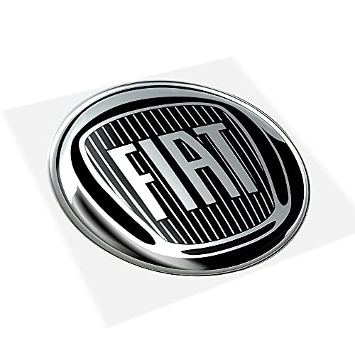 Fiat 21229 Official 3D Sticker Black Logo 48 mm - Image 2