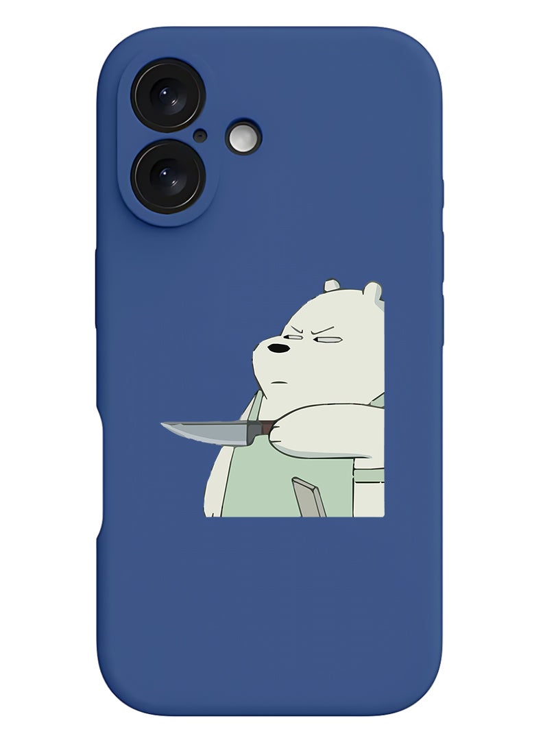 Theodor Protective Slim Fit Case Liquid Silicone Cover with Full Body Protection Anti-Scratch Shockproof Case For Apple iPhone 17 (Blue) Dont touch my Bag - Image 1