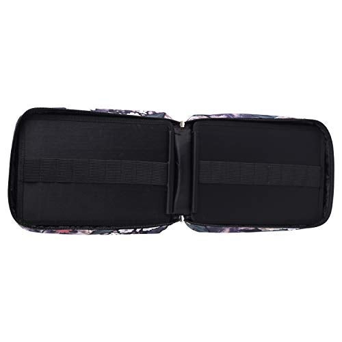 Shulaner Pencil Case Slot Holds 270 to 274 Colored Pencils or 180 to184 Color Gel Pens with Zipper Closure Large Capacity Nylon Pen Organizer for Artist Gray Rose - Image 4