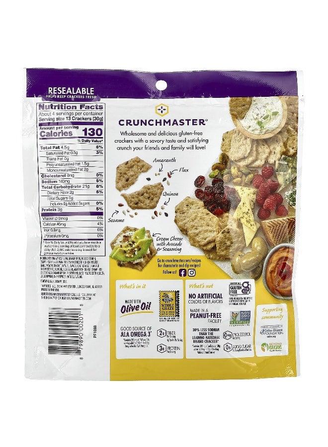 Crunchmaster Crunchmaster, Multi-Seed, Crunchy Baked Rice Crackers, Ultimate Everything, 4 oz (113 g)  - Image 2