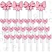 Rotatingpals 24 Pcs Pink Bow Bubble Wands Bulk Black Pink Bow Party Favors Mini Bubble Stick for Party Supplies Coquette Bridal Gift Baby Shower Piata Bachelorette Favors - Image 3