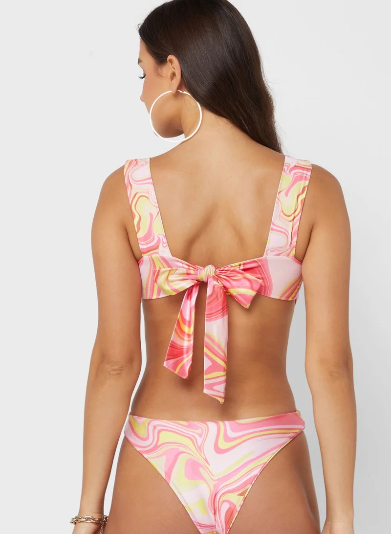 sweat szn Saffy Marble Ring Detail Swimsuit