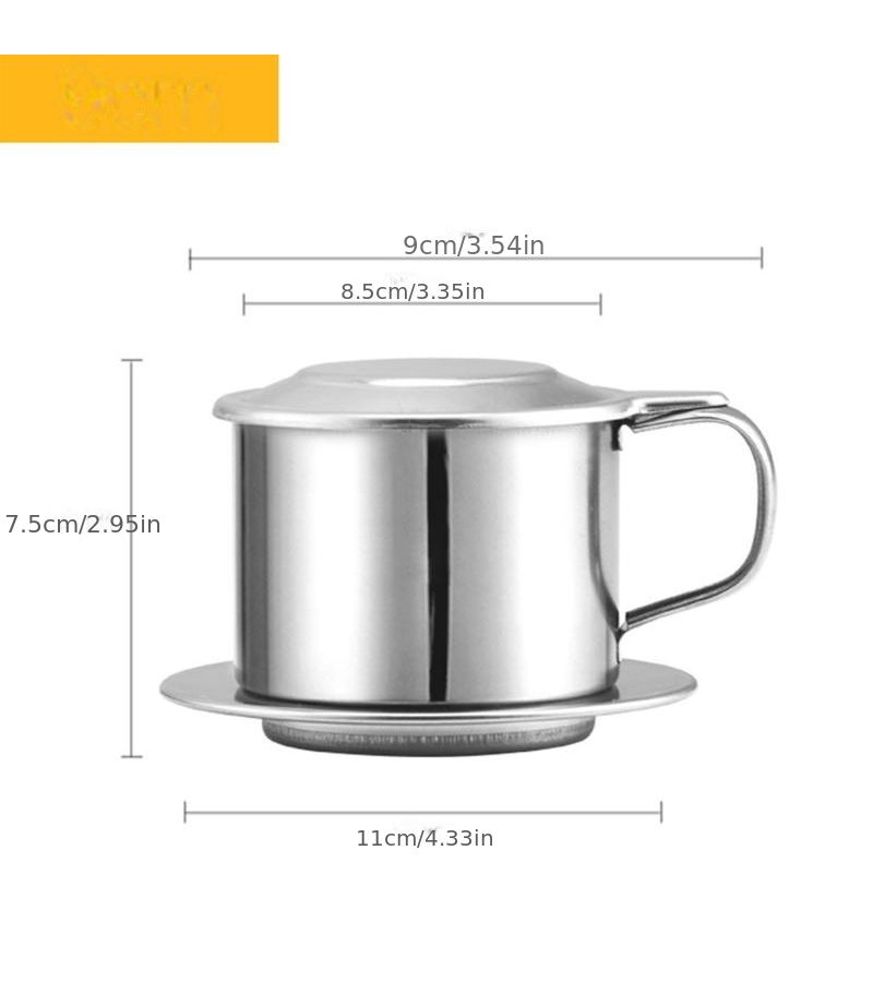 Stainless Steel Vietnamese Coffee Dripper Portable Brewing Tool Model P1 - Image 2