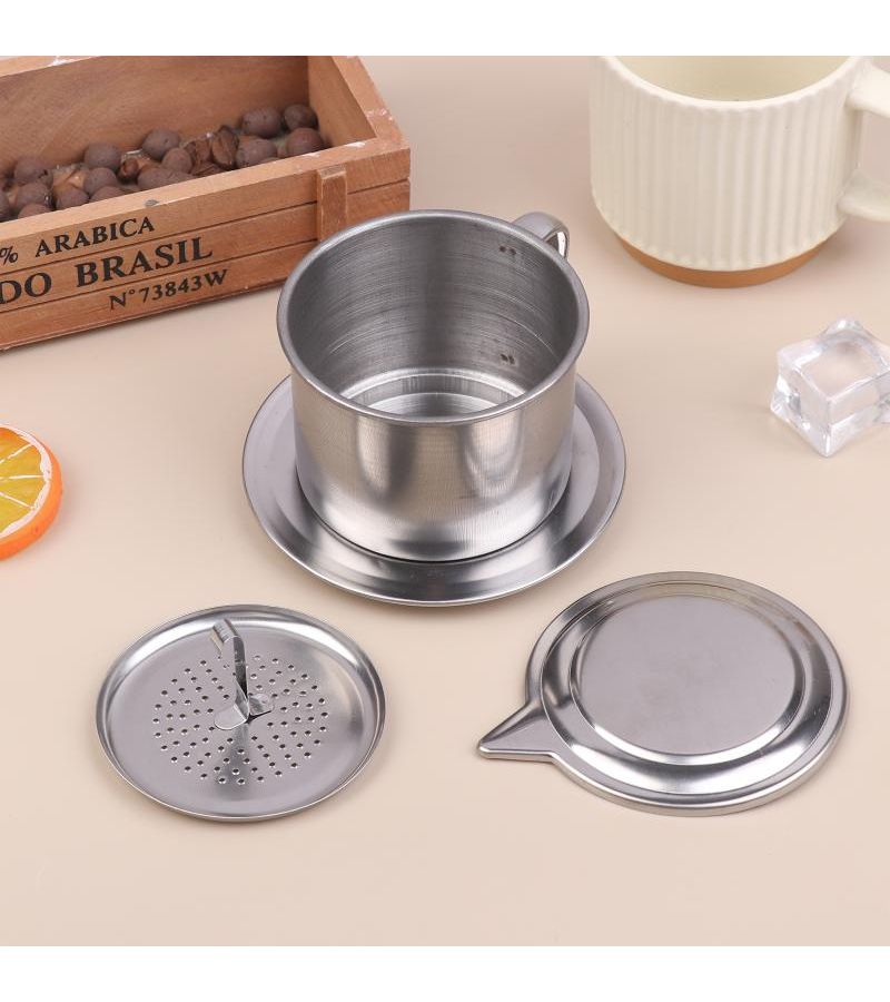 Stainless Steel Vietnamese Coffee Dripper Portable Brewing Tool Model P1 - Image 5