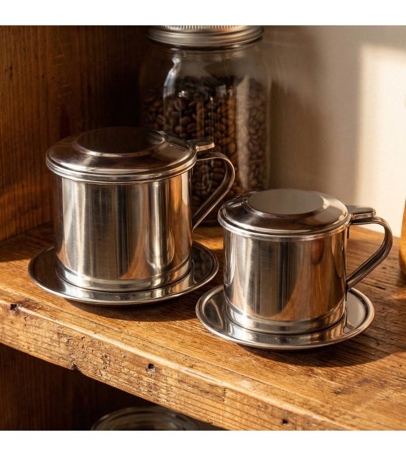 Stainless Steel Vietnamese Coffee Dripper Portable Brewing Tool Model P1 - Image 3