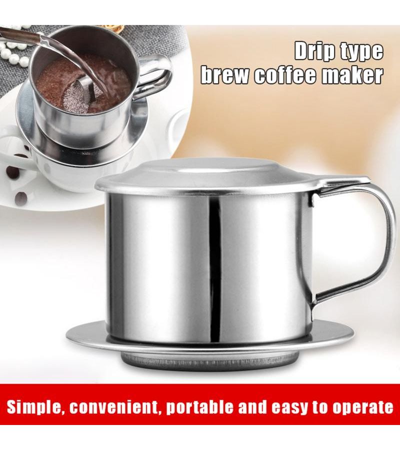 Stainless Steel Vietnamese Coffee Dripper Portable Brewing Tool Model P1 - Image 1