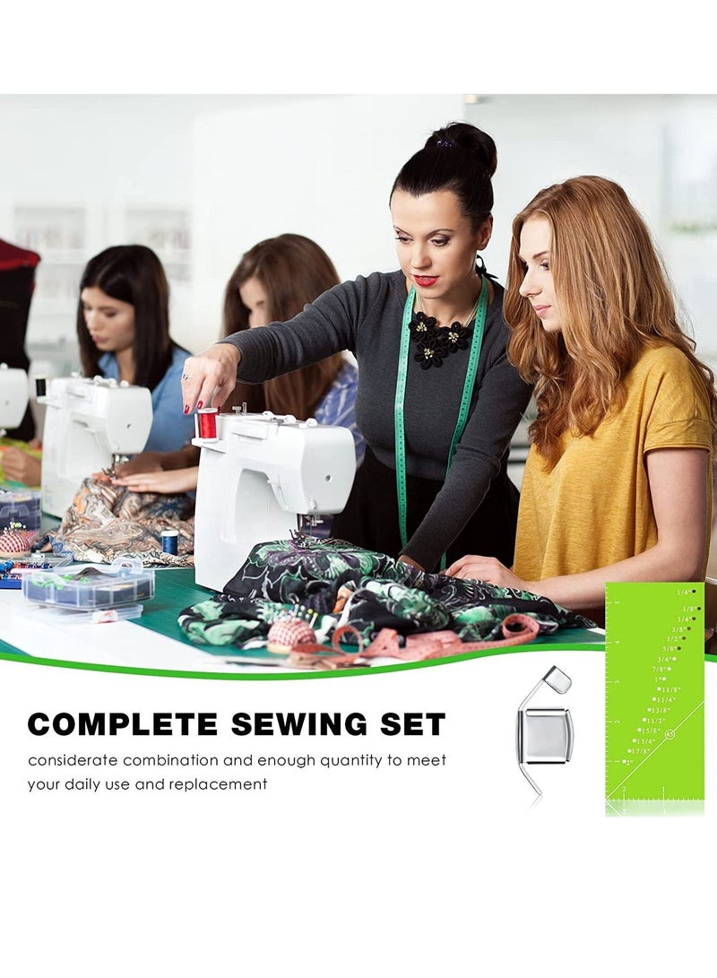 Y&D SYOSI Seam Allowance Ruler and Magnetic Guide Set for Sewing Machine, 4 Pieces 1/8 to 2 Inch Straight Line Hems - Image 5