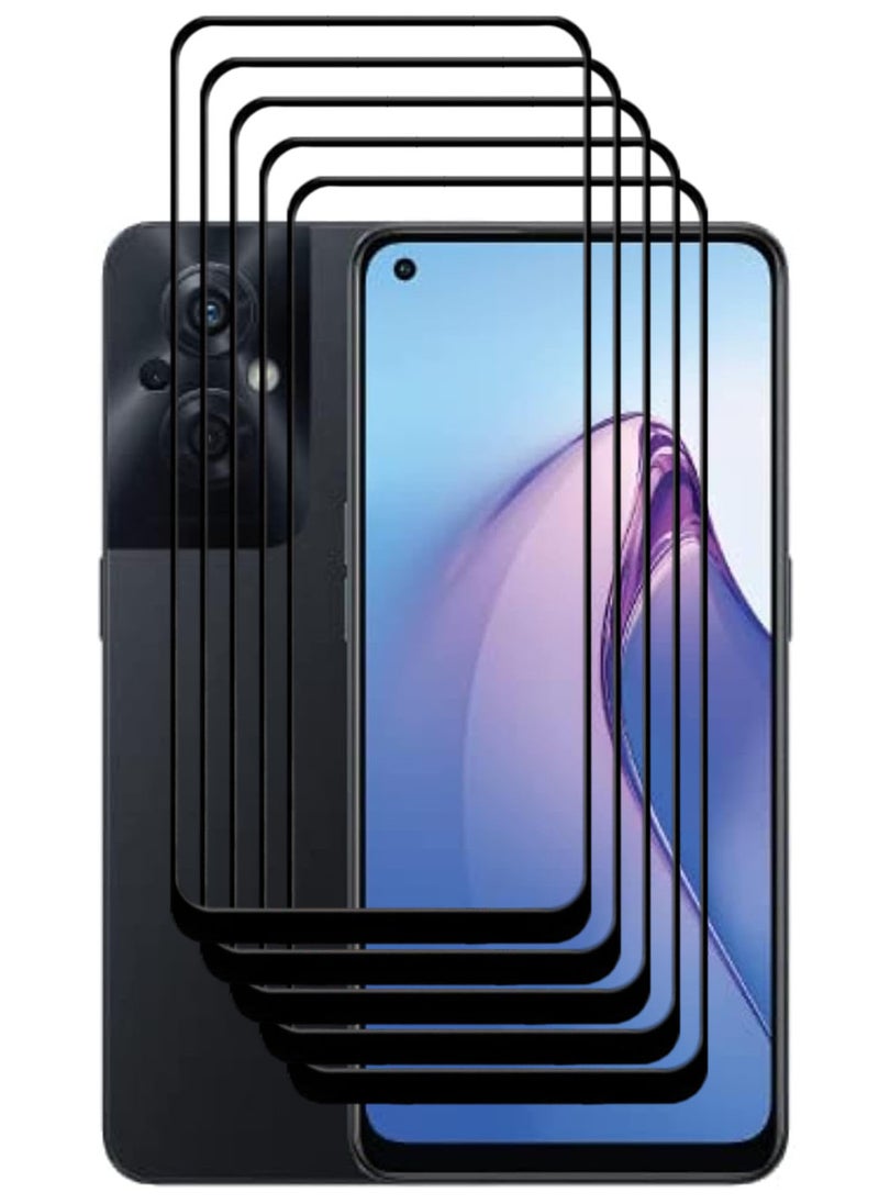 ACLIX 5 Pieces Antistatic ESD Dustproof Premium Quality High Definition Tempered Glass Screen Protector Designed For Oppo Reno8 Z - Image 1