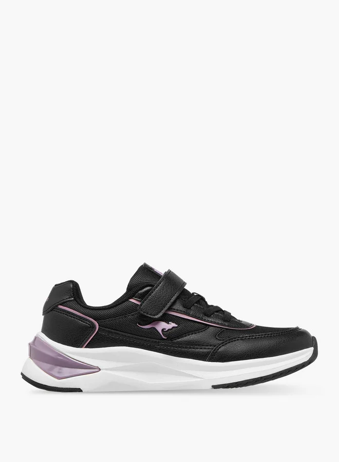 kangaROOS Girls' Panelled Sports Shoes with Hook and Loop Closure