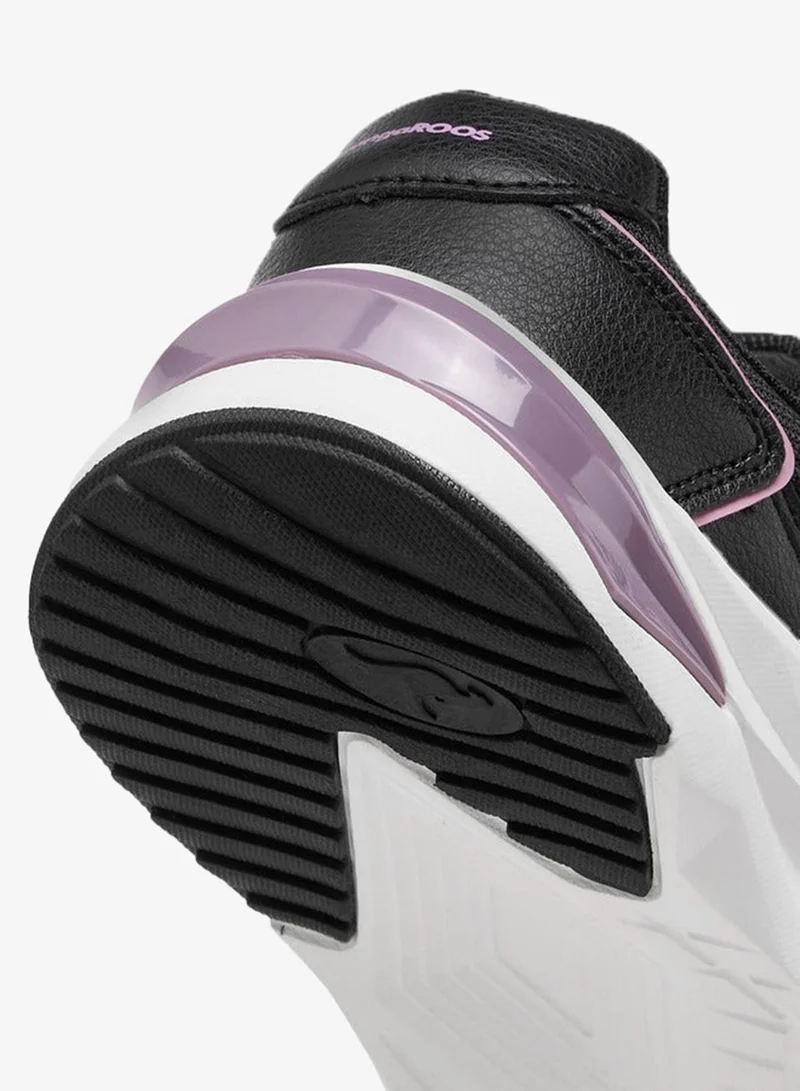 kangaROOS BLACK Girls' Panelled Sports Shoes with Hook and Loop Closure for Women | Best Price UAE