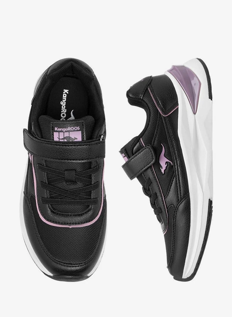 kangaROOS BLACK Girls' Panelled Sports Shoes with Hook and Loop Closure for Women | Best Price UAE
