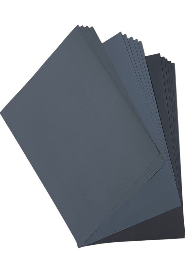 Color Zebra CZ Water Proof SAND PAPER 1000/1500 / 2000.Pack of 15 Sheets of Latex Silicon Carbide sanding paper (5pcs each Grit) Paper Size - 23 cm X 28cm - Image 1